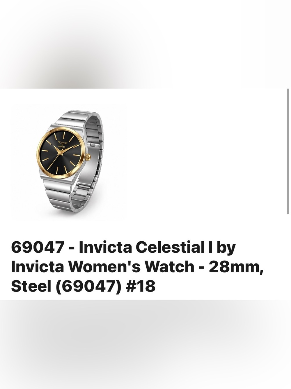 Invicta Women's Two-Tone Stainless Steel Watch - Black & Gold
